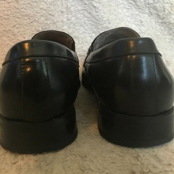 Stacy Adams Black Leather Dress Casual Slip On Loafers Shoes Men's Size 11 M - Picture 4 of 5